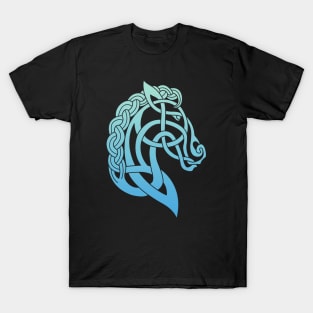 Celtic Horse Teal & Aqua Blend T-Shirt
